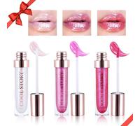 3 Pièces Lot Rouge A Levre Pailleté Blanc Longue Tenue Rouge A Levre Liquide Rose Sans Transfert Rouges À Lèvres Brillant À Lèvre Rouge Lip Gloss Lipstick Maquillage Femme Cadeau Anniversaire