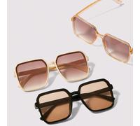 3 pièces Lunettes de mode carrées rétro, monture de lunettes de style classique convenant aux sports, voyages, festivals, plage, conduite, sorties, vacances, rue, sports, pêche, activités de plein air