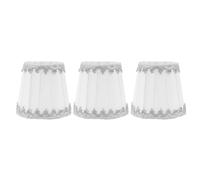 3 Pièces Lustre Abat-Jour, E14 Clip Sur Tissu Abat-Jours Applique Murale Abat-Jour Clip sur Plissée Suspension Abat-Jours pour la Décoration de la Maison (#5)
