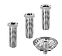 3 Pièces M12 x 35 mm Vis Creuses Pour Éviers en Acier Inoxydable, Vis Accessoires de Bouchon de Crépine de Panier D'évier pour Cuisine, Convient et de Bar, évier à Tamis