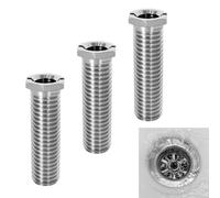 3 Pièces M12 x 45 mm Vis Creuses Pour Éviers en Acier Inoxydable, Vis Accessoires de Bouchon de Crépine de Panier D'évier pour Cuisine, Convient et de Bar, évier à Tamis