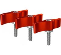 3 pièces M6 x 10-35 mm Boutons réglables en T Poignée Levier de serrage Boulon rotatif verrouillage à dégagement rapide Noir/Rouge (M6*15mm-Noir)(M6*35mmred)