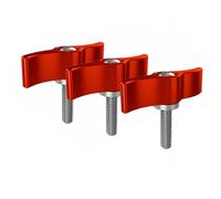 3 pièces M6 x 10-35 mm Boutons réglables en T Poignée Levier de serrage Boulon rotatif verrouillage à dégagement rapide Noir/Rouge (M6*15mm-Noir)(M6*35mmred)