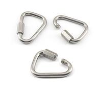 (3 pièces) M8 Delta Quick Link 304 Mousqueton triangulaire en acier inoxydable très résistant avec fermoir à vis Quicklink