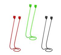 3 Pièces Magnétiques Cordon pour Sport Earbuds, Sangle d'Écouteur Silicone Souple Cordon Anti Perte Compatible avec AirPods Pro/3/2/1 (Noir, Rouge, Vert)