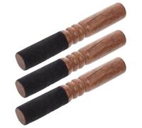 3 Pièces Maillet de Bol Chantant en Bois du Bâton de Percussion | Bois Marron, Surface Polie au Grain, Prise Sûre, et Thérapie Sonore