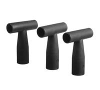 3 Pièces Manche de Pelle en T Noir en Poignée de Remplacement | Poignée de Maintien Réutilisable, Prise Confortable, pour Pelle à Neige et Fourche, Accessoire Noir