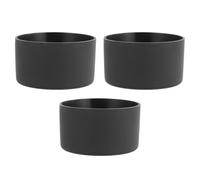 3 Pièces Manchon Isolant en Silicone Noir, Anti-chute | Silicone Alimentaire, Prise Stable Plan de Travail, Usage Maison et Bureau pour Tasses et Bouteilles
