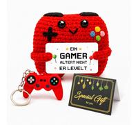 3 Pièces, Manette de Jeu au Crochet, Cadeau Gamer avec Porte-Clés et Carte