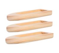 3 Pièces Maquette de Bateau en Bois Sculptée à Main, Décor Vintage | Format Compact pour Bureau et Table, Style Nautique Rustique, Grain Visible, Objet Décoratif