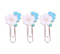 3 Pièces Marque-page Fleur de Cerisier en Alliage de Zinc