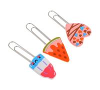 3 Pièces Marque-pages Trombones Mini Fantaisie en Métal