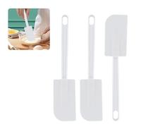3 Pièces Maryse Pâtisserie Professionnel Spatule Cuisine, Cuisine Spatule Silicone Résistante à Chaleur, Grattoir Flexible et Antiadhésif pour Mélanger Remuant Raclant (Blanc)