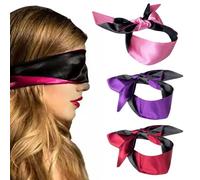 3 Pièces Masque Pour Les Yeux En Satin, Masque Pour Les Yeux De Sangle, Masque Oculaire Doux Et Confortable, Masque Oculaire Pour Femmes, Masque Oculaire Simple Et À La Mode.