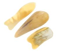 3 Pièces Masseur Corporel en Corne de Bœuf pour Dos et Épaules | Surface Douce et Sûre, Facile à Nettoyer, Usage Beauté et Massage, pour Praticiens et Soins Personnels