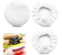 3 Pièces Matière en Laine Pad Polissage, pour Polisseuses Sans Fil Einhell CE-CB 18/254 Li et CC-PO 90-250 mm, Tampon Polissage Convient pour l'entretien de la Peinture, du Métal et du Bois