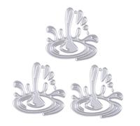 3 Pièces Matrices de Découpe Scrapbook Découpes Gouttelettes d'Eau en Acier au Carbone Haute Durabilité Mince Large Application Matrices de Papier de Gaufrage pour la Fabrication