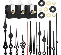 3 Pièces Mécanisme de Mouvement d'Horloge à Arbre Long à Couple Élevé - Moteur à Quartz Kit Avec 5 Paires de Bricolage Différentes - Remplacement des Pièces de Réparation