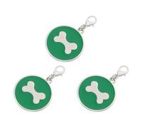 3 Pièces Médaillon D'identification Chien en Métal Os