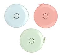 3 Pièces Metre Ruban 1.5m, Double Face Ruban à Mesurer Rétractable, Souple pour Regime Couture Tailleur