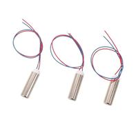 3 Pièces Micro-moteur de Vibration sans Noyau Étanche | Câblage Double, Métal Argenté, Format Compact Portable, Mouvements Rapides pour Petits Appareils Personnels