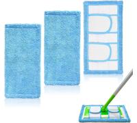 3 Pièces Microfibre Vadrouille Remplacement Nettoyage Pad Compatible avec Swiffer Sweeper Utilisation Humide et Sec Chiffon vadrouille Utiliser Tous les Types de Sol Vadrouille Pad.[W287]