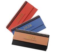 3 Pièces Mini Calendrier de Bureau 2026, Calendrier Papier sur Pied | Vue Mensuelle Claire, Format Compact pour Petits Bureaux, Usage Professionnel et Scolaire, Écriture Lisible