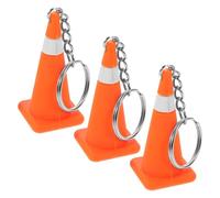 3 Pièces Mini Cônes de Signalisation en Silicone Anneau, Orange