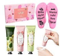 3 Pièces Mini Creme Main Noel Pour Les Mains Et Les Pieds Secs - Cadeaux Pour Maman Chaussettes Avec Inscription : Bitte Nicht Stören Mama Ruht Ihre Augen aus, Crème Mains, Cadeau D'anniversaire Maman
