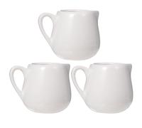 3 Pièces Mini Pot de Lait en Céramique Blanche | Créatif et Simple, Prise en Main Confortable, Facile à Utiliser, pour Service de Crème ou Sauce