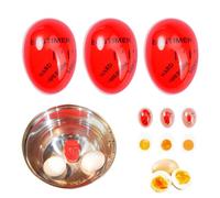 3 Pièces Minuteur pour Oeuf, Couleur Changeante Oeuf Minuteur, Minuteur Oeuf Réutilisable, Thermique Egg Timer pour Cuisiner, Dur Minuteur à œufs Changeant de Couleur Bouillir Doux, Moyen ou