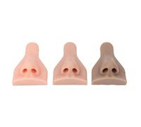 3 Pièces Modèle de Nez en Silicone Souple et Flexible Simulation Réaliste 3D pour Suture Pratique Anneau de Nez Piercing Étudiants en Médecine Formation Beige Clair Moyen Foncé