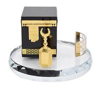 3 Pièces Modèle Miniature De Tour D'Horloge Kaaba Doré En Cristal Musulman, Ensemble De Modèles Caaba Dorés En Cristal Musulman, Souvenirs D'Artisanat De Bâtiment Islamique Décor De Véhicule Cadeau De