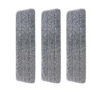 3 Pieces Mop Remplacement des Tampons,Tampons Vadrouille en Microfibre Mop,Lavable En Machine pour la Maison, la Cuisine, Le Stratifié(gris) (45cm)