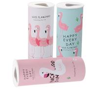 3 Pièces Mouchoirs en Papier Cylindriques Ronds | Design Rechargeable, Papier Résistant, Format Compact, S’insère la Plupart des Porte-gobelets