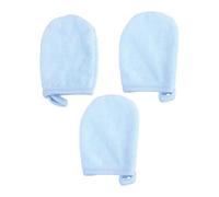 3 Pièces Moufles de Nettoyage du Visage en Polyester Coton | Retrait Doux du Maquillage, Usage Quotidien et Après Sport, pour Toutes Peaux, Nettoyant