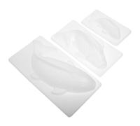 3 pièces Moule à Gelée Créatif de Poisson, 31,5x15,5x7cm | Silicone PP Blanc Réutilisable, Compatible Gâteaux Cuits Vapeur et Biscuits, pour Pâtisserie Maison