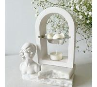 3 pièces Moule de support de bougie d'huile essentielle/brûleur d'aromathérapie, moule en silicone pour la fusion de cire/brûleur, pour le cristal DIY/la colle/le plâtre/le ciment, décoration de four 