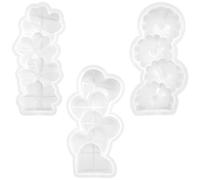 3 Pièces Moule Silicone 3d Fleur pour Bougie, Réutilisable, DIY | Bougies Piliers et Savonnette, Surface Lisse, Nettoyage Facile, Usage Décoratif Maison