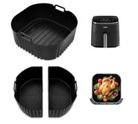 3 Pièces Moule Silicone Air Fryer, Plat Air Fryer Accessoires 2 x 3.1L + 1 x 6.2L pour Philips 2000 Série NA230 XL 6,2L,Cecotec Cosori Turbo Blaze 5,5L 6L 6,2L,2 x 3.1L + 1 x 6.2L