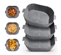 3 Pièces Moule Silicone Air Fryer: Réutilisable Accessoires Air Fryer Plat pour Air Fryer Remplacer le Papier Cuisson AirFryer - Moule Air Fryer Silicone Air Fryer Ninja