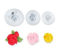 3 Pièces Moule Silicone Bougie En Forme De Fleur, Rose, Pivoine Moule Bougie Silicone, Moules Pour Bougies Diy, Convient Pour Les Bougies, Les Produits De Boulangerie, Les Savons Et l'Artisanat, Etc.