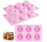 3 Pièces Moule Silicone Mini Charlotte, ø 7cm Moule Silicone Kouglof