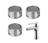 3 Pièces Mousseur Robinet, Filtre Embout Bouchon Robinetterie 24mm Accessoires Aerateur Economiseur Femelle Joint Mitigeur,pour Cuisine Bain Salle Robinets Filtro étanchéité Economie Embouts Mousse
