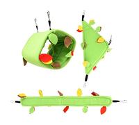 3 pièces nid d'oiseau Suspendu hamac nid de Couchage Tunnel Suspendu pour Planeur de Sucre écureuil Hamster Jouant Dormir Perroquet Jungle hamac en Peluche Lits Chauds Doux