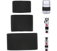 3 pièces, noir, poignée antidérapante en silicone résistante à la chaleur pour tondeuse à cheveux, manchon de barbier couvre-cheveux tapis