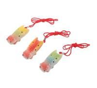 3 Pièces Ocarina en Céramique 4 Trous, Flûte Cigale Mini | Son Clair et Stable, Maîtrise Rapide des Mélodies, Usage en t Petits Concerts, Format Portable
