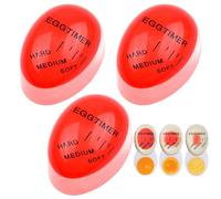 3 Pièces Oeuf Minuteur Couleur Changeante (Doux, Moyen, Dur) - Réutilisable pour la Cuisson des Œufs en Fonction du Changement de Couleur