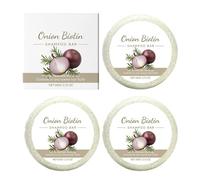 3 Pièces Onion Biotin Shampoo Bar, Oignon Romarins Shampooing Savon, Bénin Shampooing Solide Avec Oignon Biotine Romarin Pour Pousse Cheveux, Contrôler Les Frisottis, Pour Hommes Femmes Bouclés, Fins