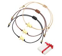 3 Pièces Or Bracelet Ange Gardien Set de Chance,BFF Amitié Bracelets Femme Tissu A Serrer Ange Bracelet Porte-Bonheur Cadeau pour Adolescente Fille Femme Meilleure Amie Baptême Communion Anniversaire